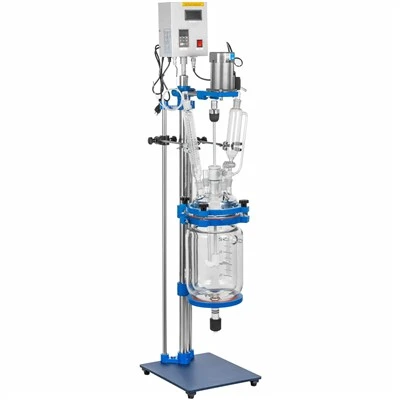 کیمیائی تحقیق کے لیے 5L جیکٹڈ گلاس ری ایکٹر